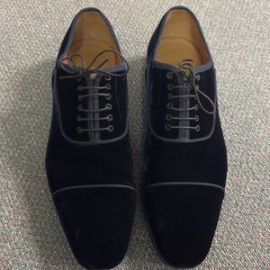 Men’s Christian Louboutin Velour Oxfords